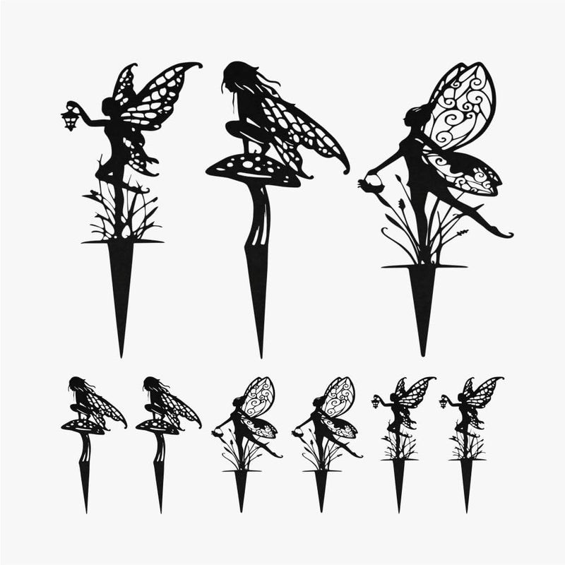 Garkup Decorative Garden Stakes, Fairy Garden Statues for Home and Garden (9) - Image 1